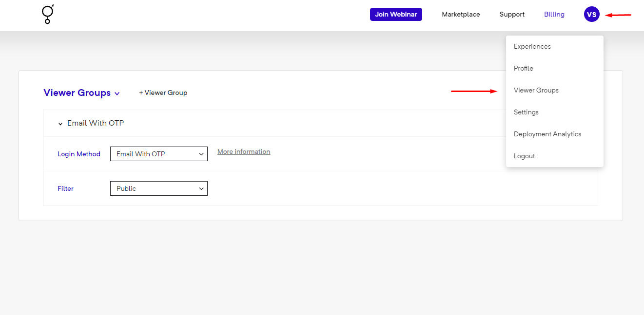 viewer groups page